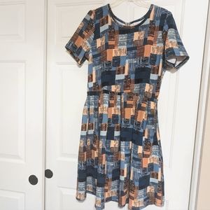 Like New Lularoe 2XL Amelia Patchwork Dress